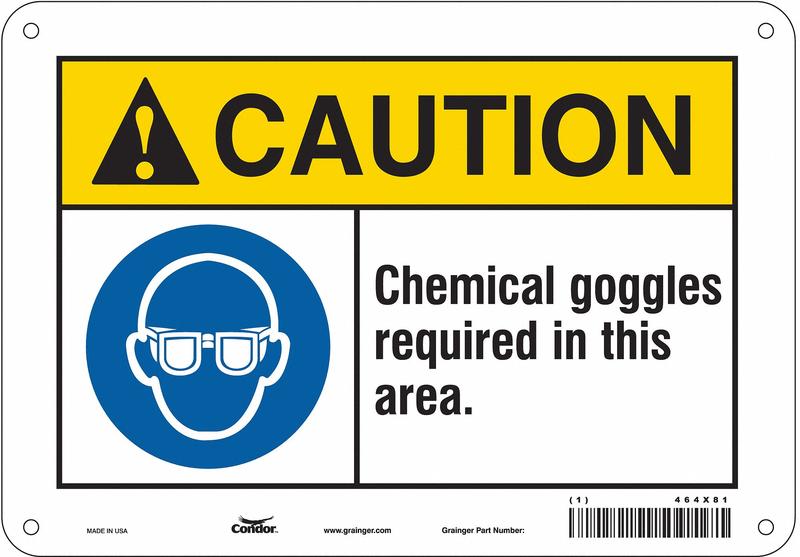 Safety Sign 7 in x 10 in Aluminum MPN:464X81