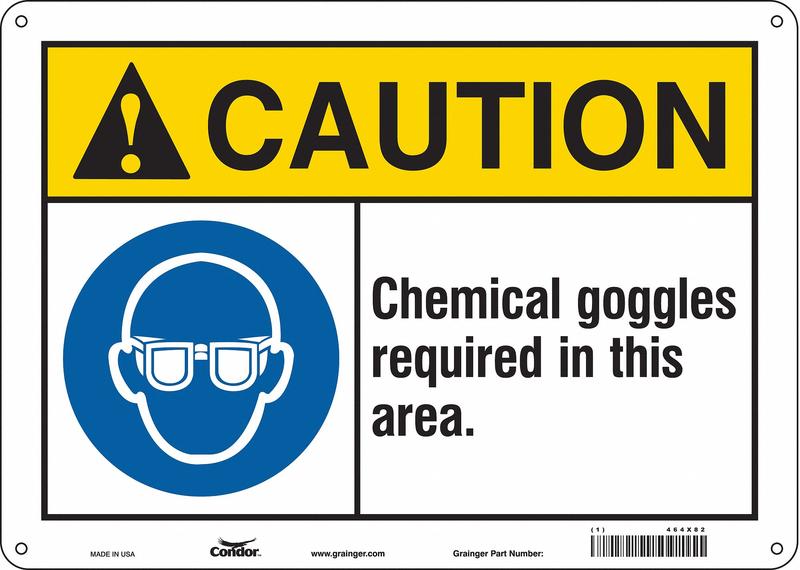 Safety Sign 10 in x 14 in Aluminum MPN:464X82