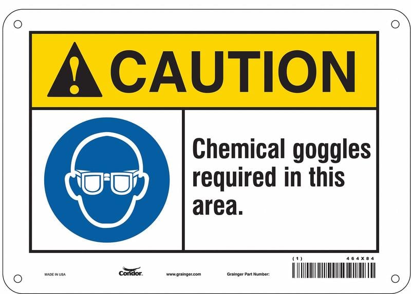 Safety Sign 7 in x 10 in Polyethylene MPN:464X84