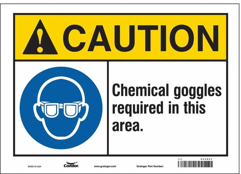 Safety Sign 10 inx14 in Vinyl MPN:464X87