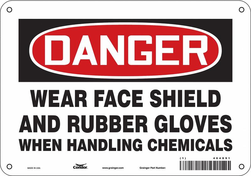 Safety Sign 7 in x 10 in Polyethylene MPN:464X91