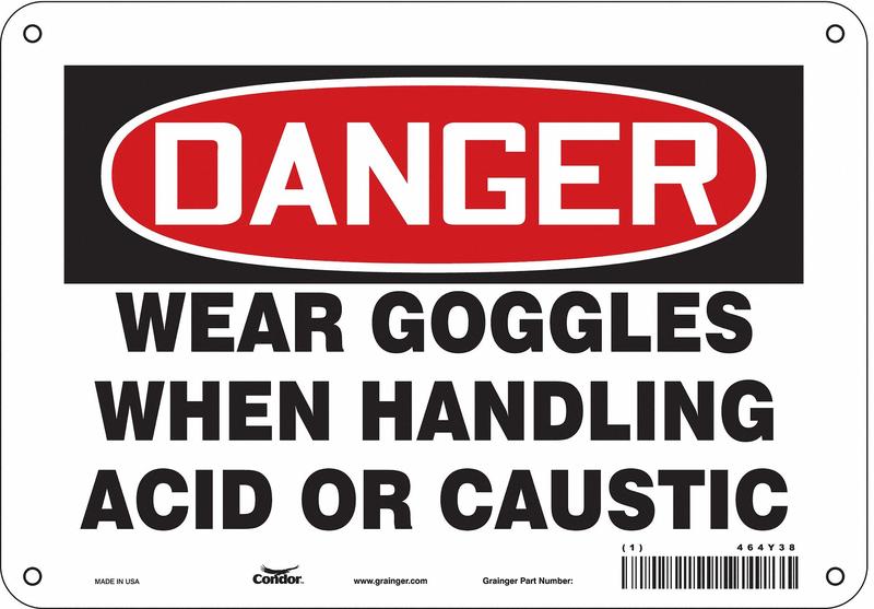 Safety Sign 7 in x 10 in Aluminum MPN:464Y38