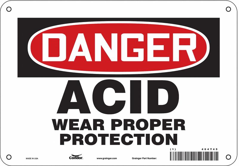 Safety Sign 7 in x 10 in Aluminum MPN:464Y45