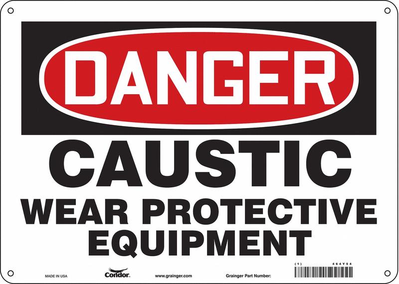 Safety Sign 10 inx14 in Polyethylene MPN:464Y54