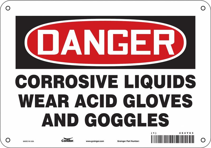 Safety Sign 7 in x 10 in Aluminum MPN:464Y63