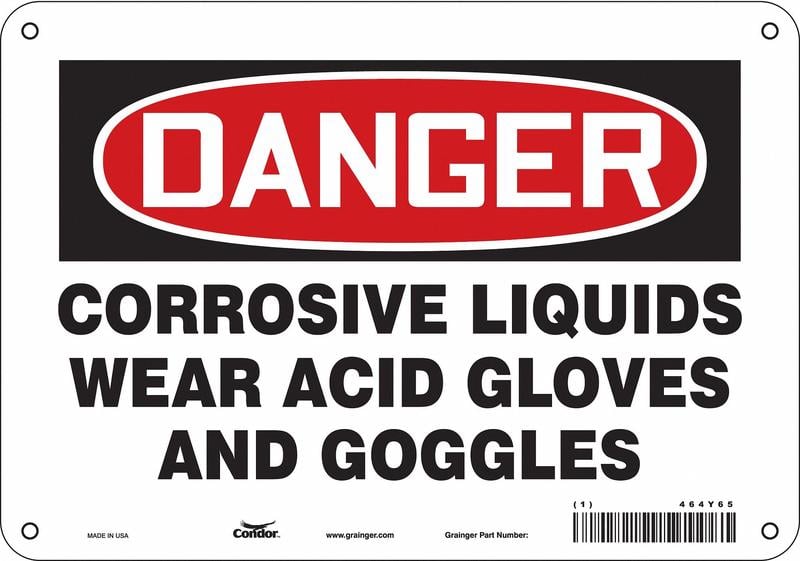 Safety Sign 7 in x 10 in Polyethylene MPN:464Y65