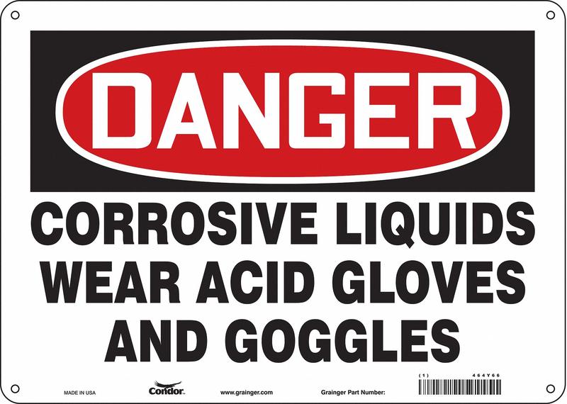 Safety Sign 10 in x 14 in Polyethylene MPN:464Y66