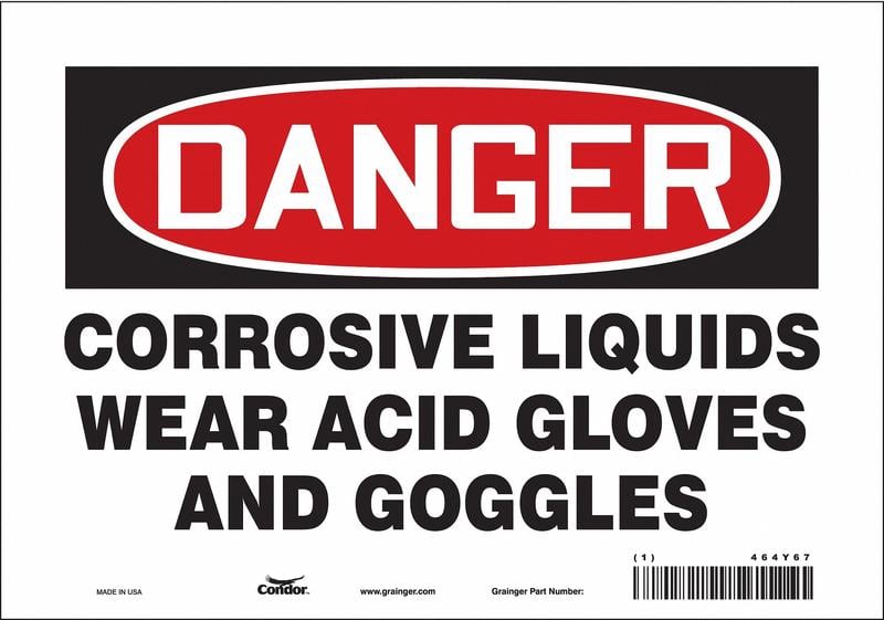 Safety Sign 7 in x 10 in Vinyl MPN:464Y67