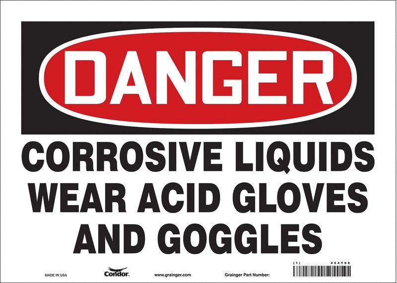 Safety Sign 10 in x 14 in Vinyl MPN:464Y68