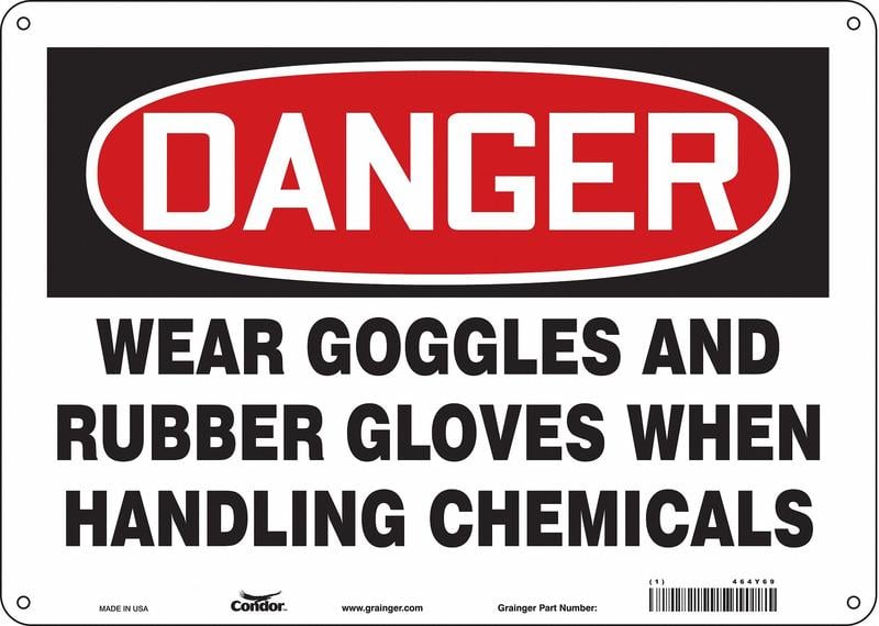 Safety Sign 10 in x 14 in Aluminum MPN:464Y69