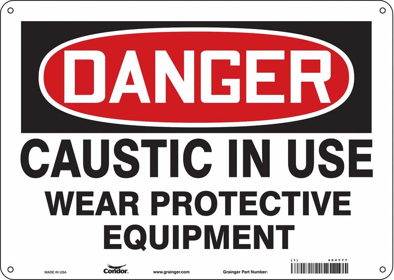 Safety Sign 10 inx14 in Polyethylene MPN:464Y77