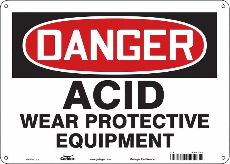 Safety Sign 10 inx14 in Polyethylene MPN:464Y83