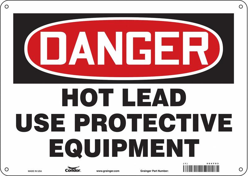 Safety Sign 10 inx14 in Aluminum MPN:464Y93