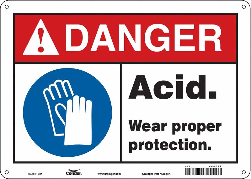 Safety Sign 10 inx14 in Aluminum MPN:464Z37