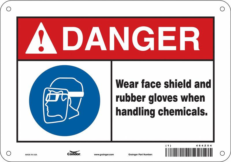 Safety Sign 7 in x 10 in Aluminum MPN:464Z54