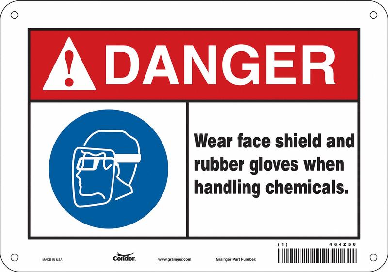 Safety Sign 7 in x 10 in Polyethylene MPN:464Z56