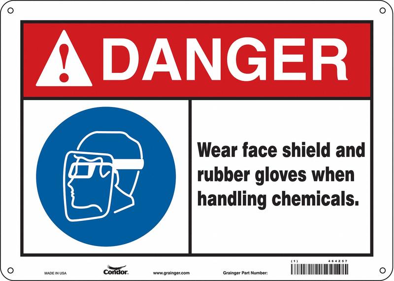 Safety Sign 10 in x 14 in Polyethylene MPN:464Z57