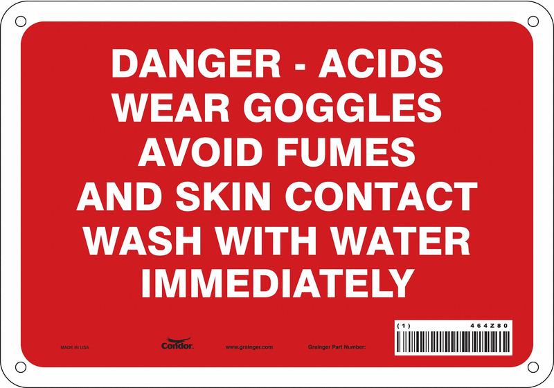 Safety Sign 7 in x 10 in Polyethylene MPN:464Z80