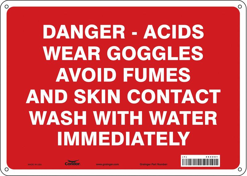 Safety Sign 10 in x 14 in Polyethylene MPN:464Z81