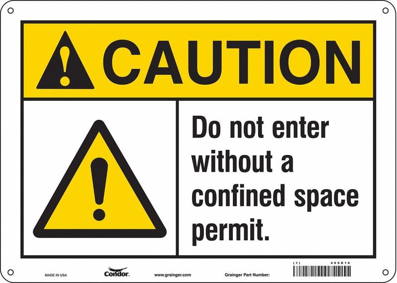 Safety Sign 10 inx14 in Aluminum MPN:465G10