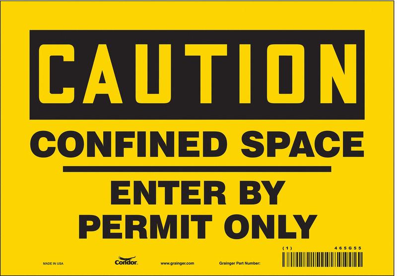 Safety Sign 7 inx10 in Vinyl MPN:465G55