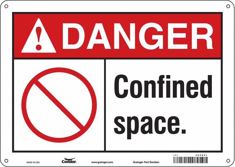 Safety Sign 10 inx14 in Polyethylene MPN:465H51