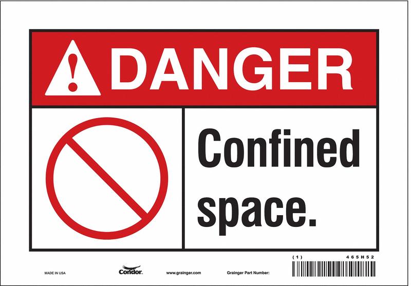 Safety Sign 7 inx10 in Vinyl MPN:465H52