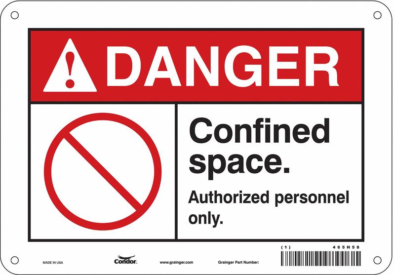 Safety Sign 7 inx10 in Polyethylene MPN:465H58
