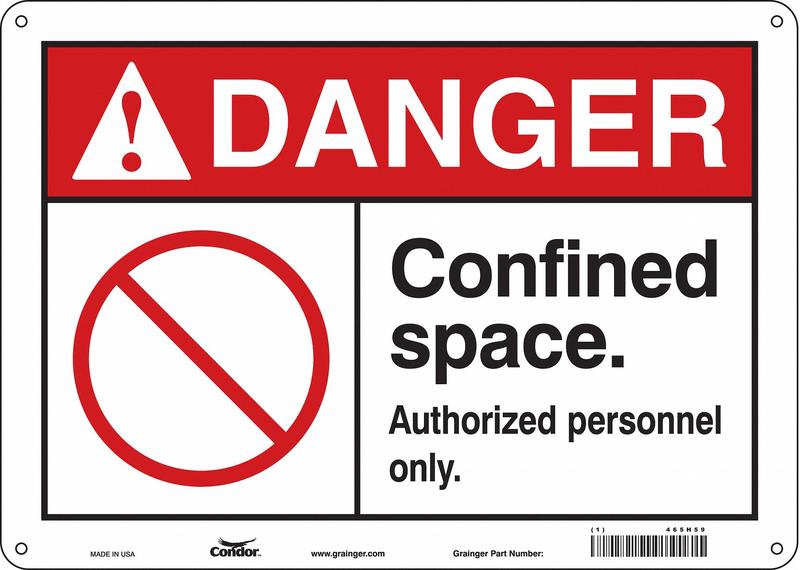 Safety Sign 10 inx14 in Polyethylene MPN:465H59