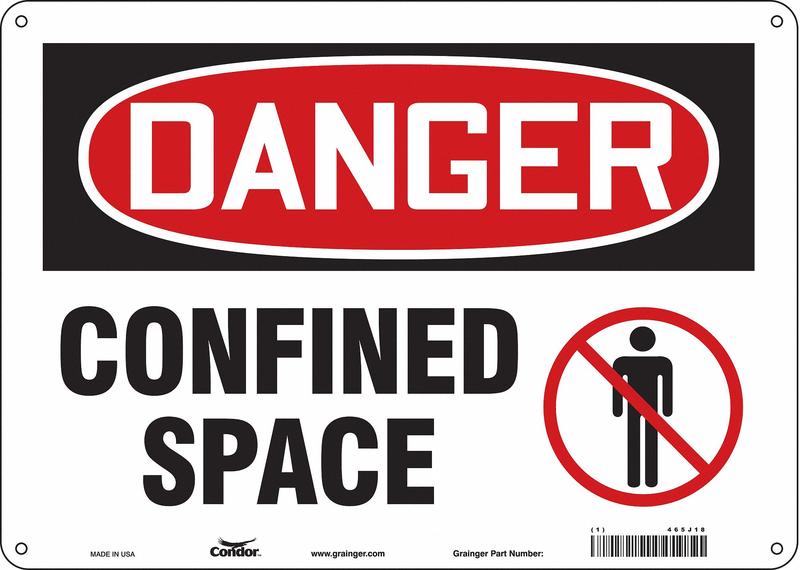 Safety Sign 10 inx14 in Polyethylene MPN:465J18