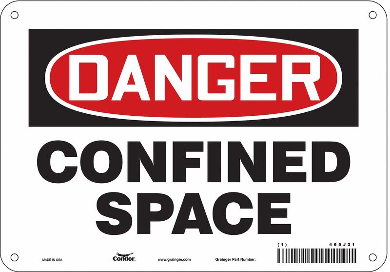 Safety Sign 7 inx10 in Aluminum MPN:465J21