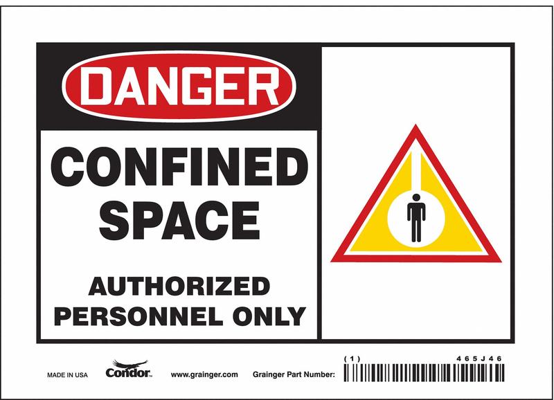 Safety Sign 5 inx7 in Vinyl MPN:465J46