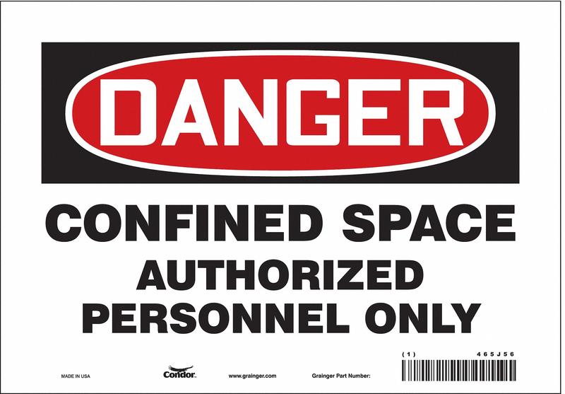 Safety Sign 7 inx10 in Vinyl MPN:465J56