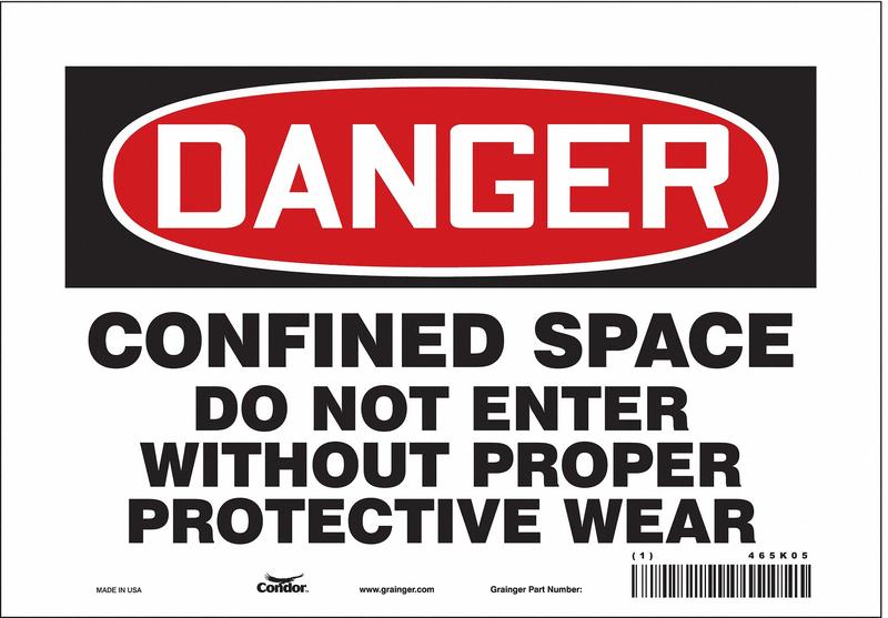 Safety Sign 7 in x 10 in Vinyl MPN:465K05