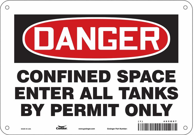 Safety Sign 7 in x 10 in Aluminum MPN:465K07