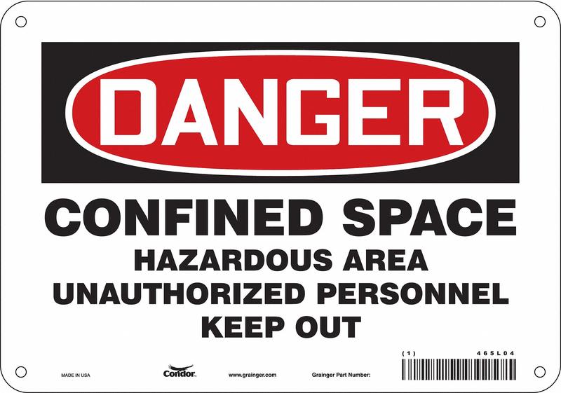 Safety Sign 7 in x 10 in Aluminum MPN:465L04