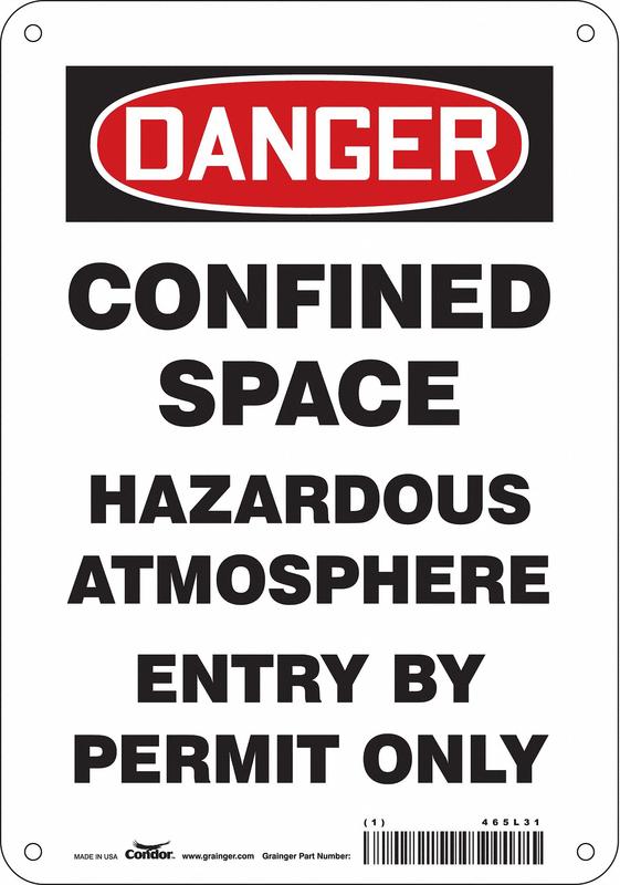 Safety Sign 10 in x 7 in Aluminum MPN:465L31