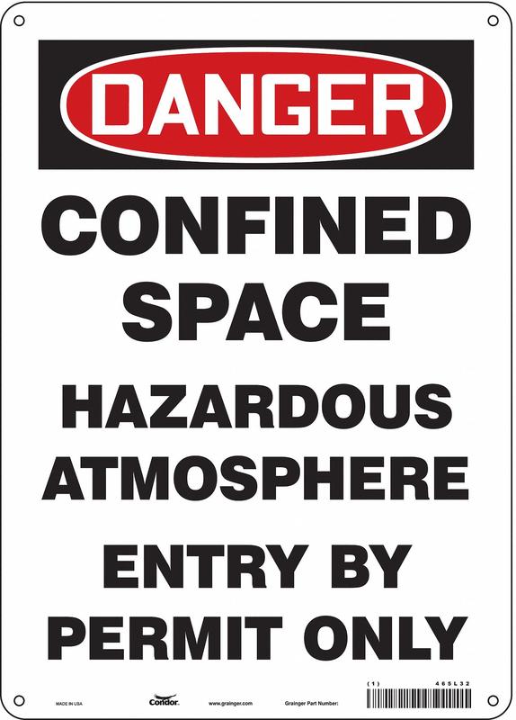 Safety Sign 14 in x 10 in Aluminum MPN:465L32