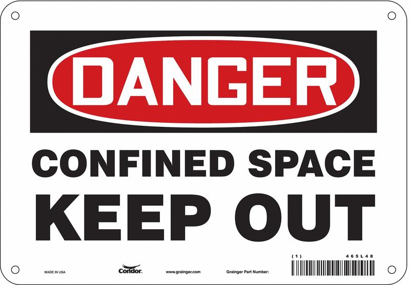 Safety Sign 7 in x 10 in Aluminum MPN:465L48