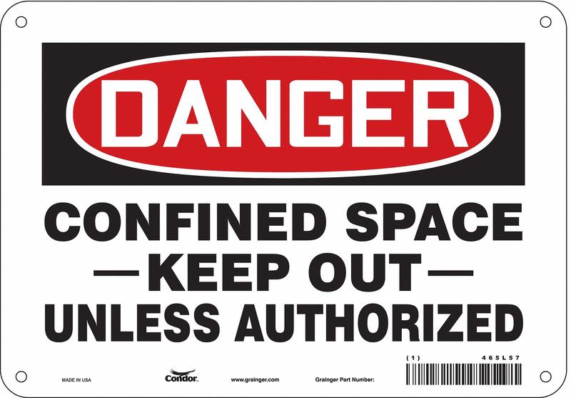 Safety Sign 7 in x 10 in Aluminum MPN:465L57