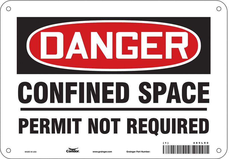 Safety Sign 7 in x 10 in Aluminum MPN:465L90