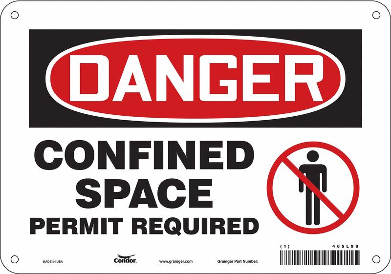 Safety Sign 7 in x 10 in Aluminum MPN:465L98