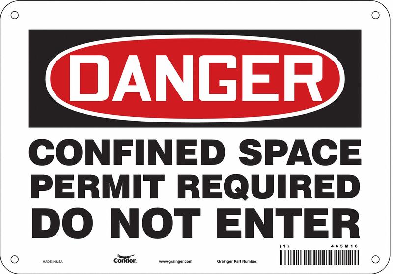 Safety Sign 7 in x 10 in Aluminum MPN:465M16