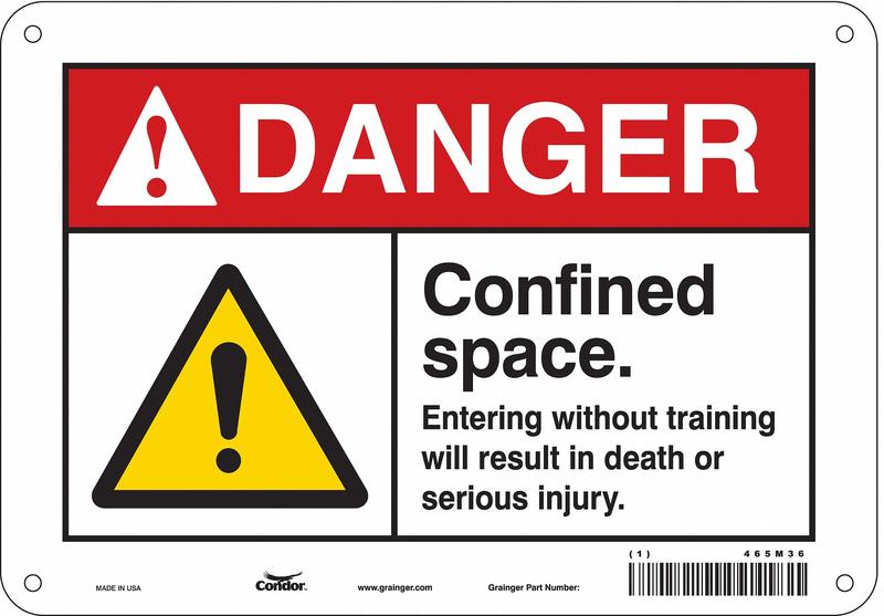 Safety Sign 7 in x 10 in Polyethylene MPN:465M36