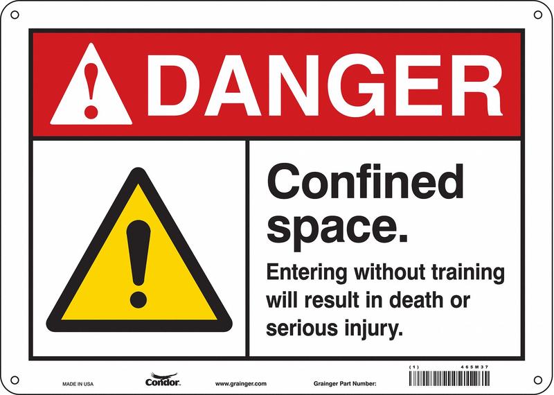 Safety Sign 10 in x 14 in Polyethylene MPN:465M37