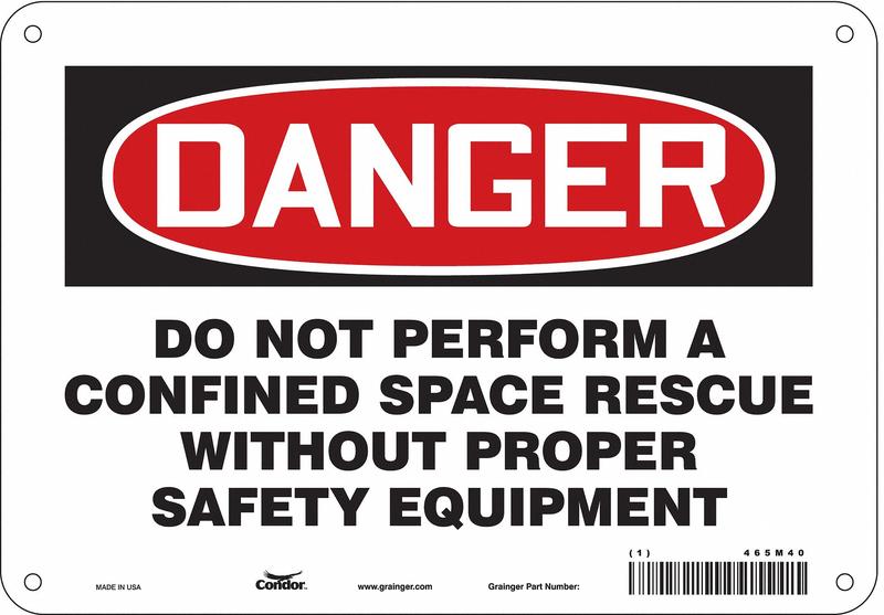 Safety Sign 7 in x 10 in Aluminum MPN:465M40