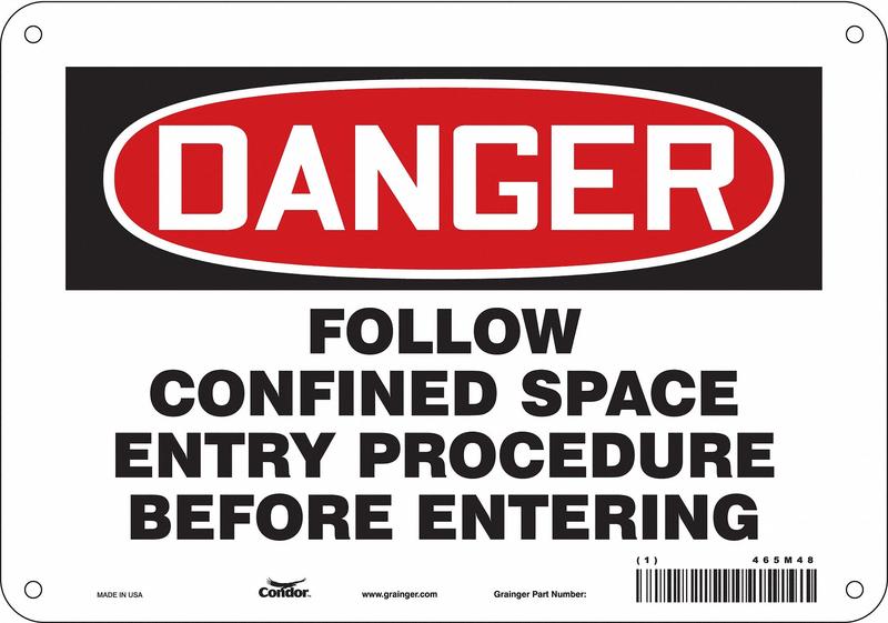 Safety Sign 7 in x 10 in Aluminum MPN:465M48