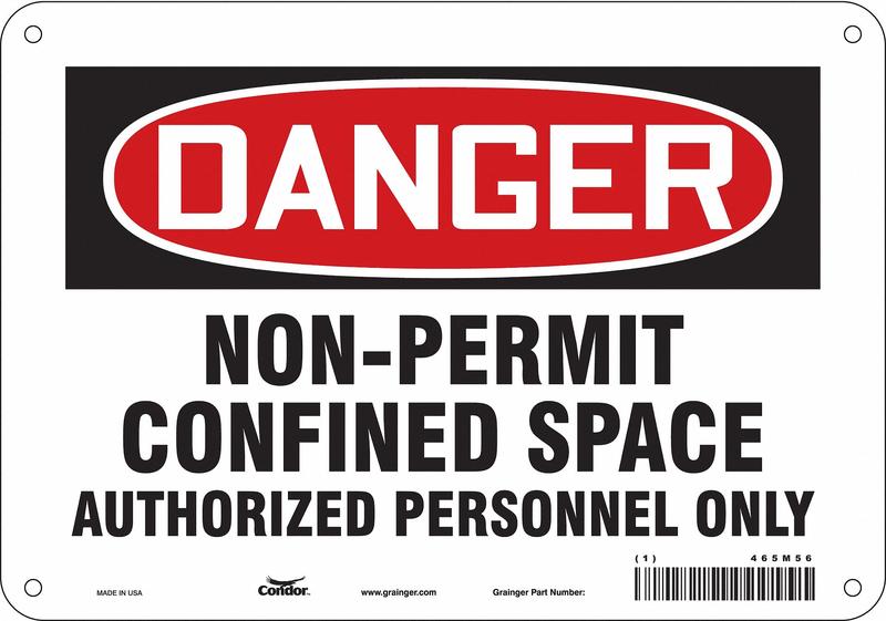 Safety Sign 7 in x 10 in Aluminum MPN:465M56