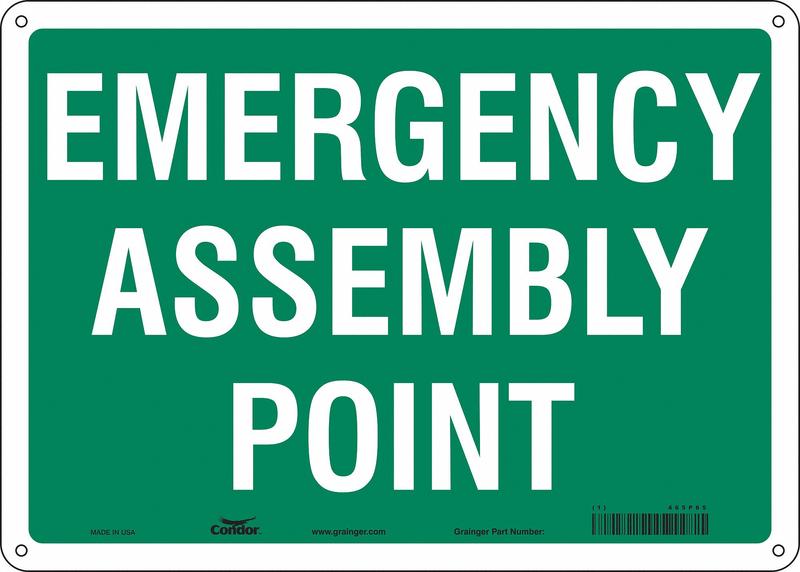 Safety Sign 10 in x 14 in Aluminum MPN:465P65