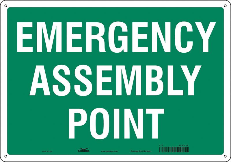 Safety Sign 14 in x 20 in Aluminum MPN:465P66